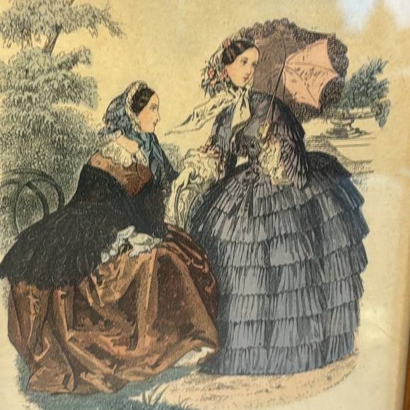 Vintage Framed "Miroir des Modes" Lithograph - Picture 3 of 10